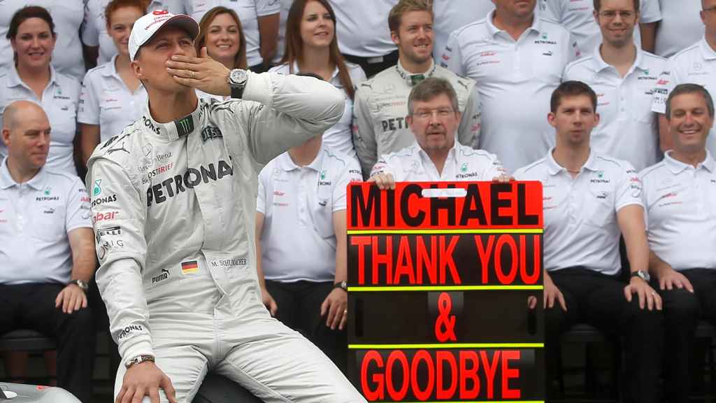 Michael Schumacher, en su retirada en 2012 con la escudería Mercedes F1