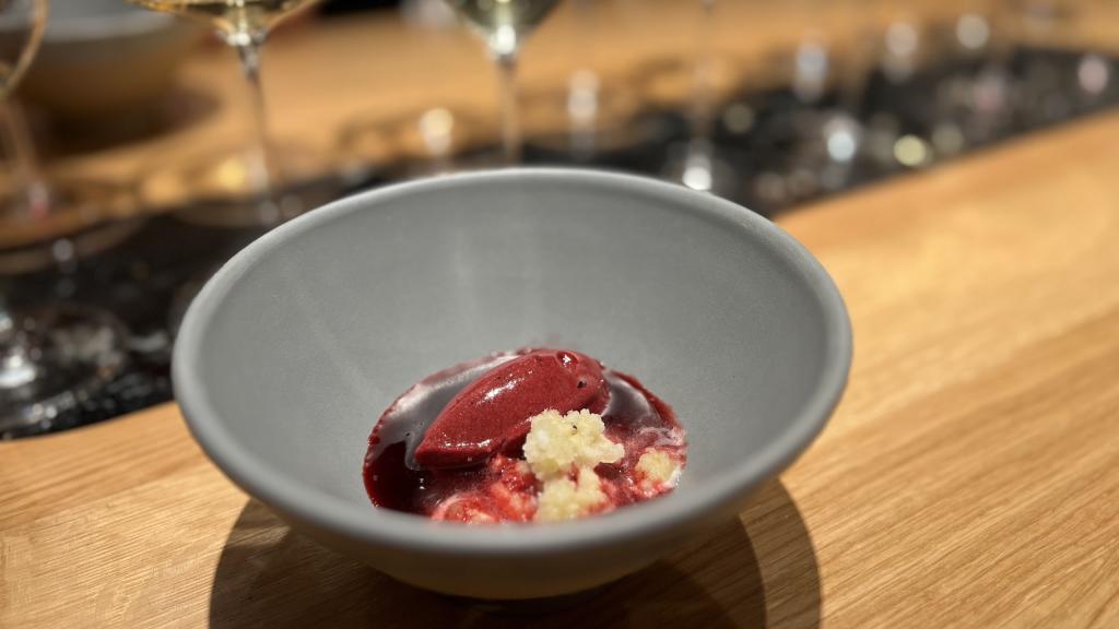 Postre de frutos rojos