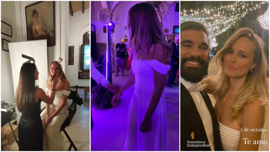 Esmeralda, con el mono crepe de Rosa Clará.