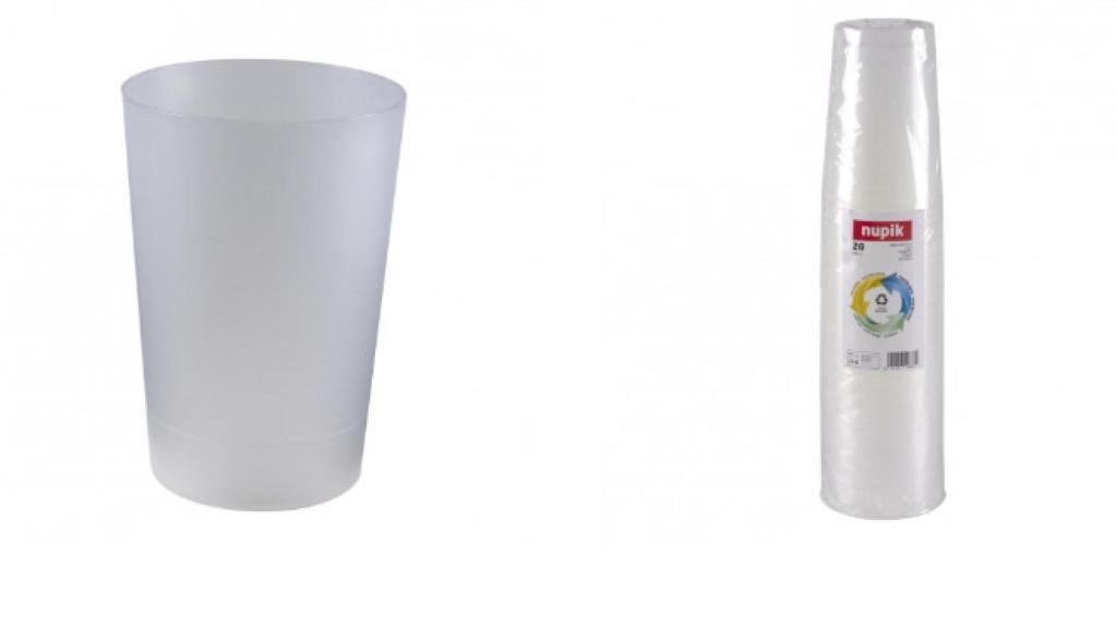 Vasos de plástico de Carrefour