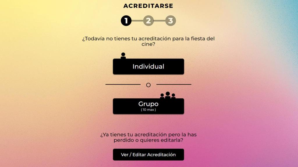 Fiesta del cine 2022 acreditación