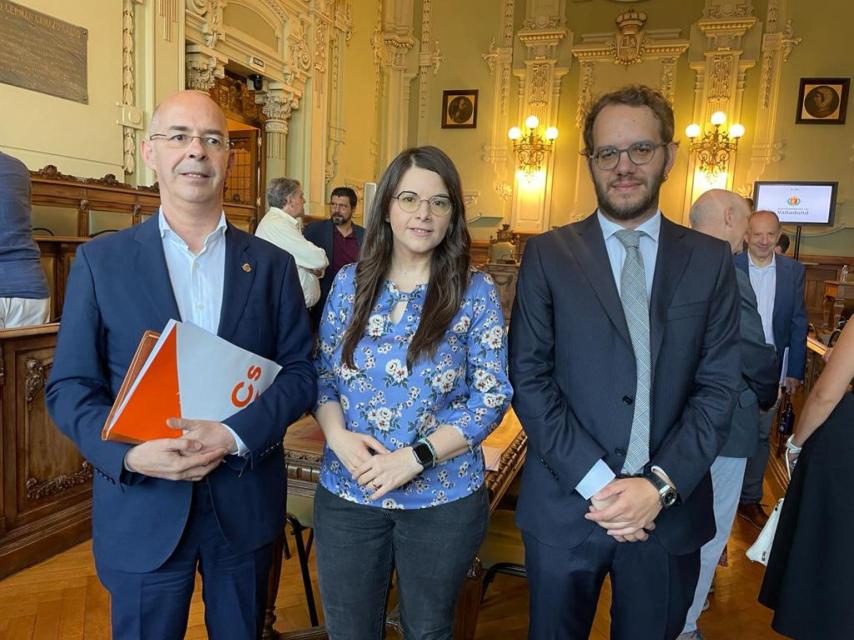 Los concejales de Ciudadanos en el Ayuntamiento de Valladolid.