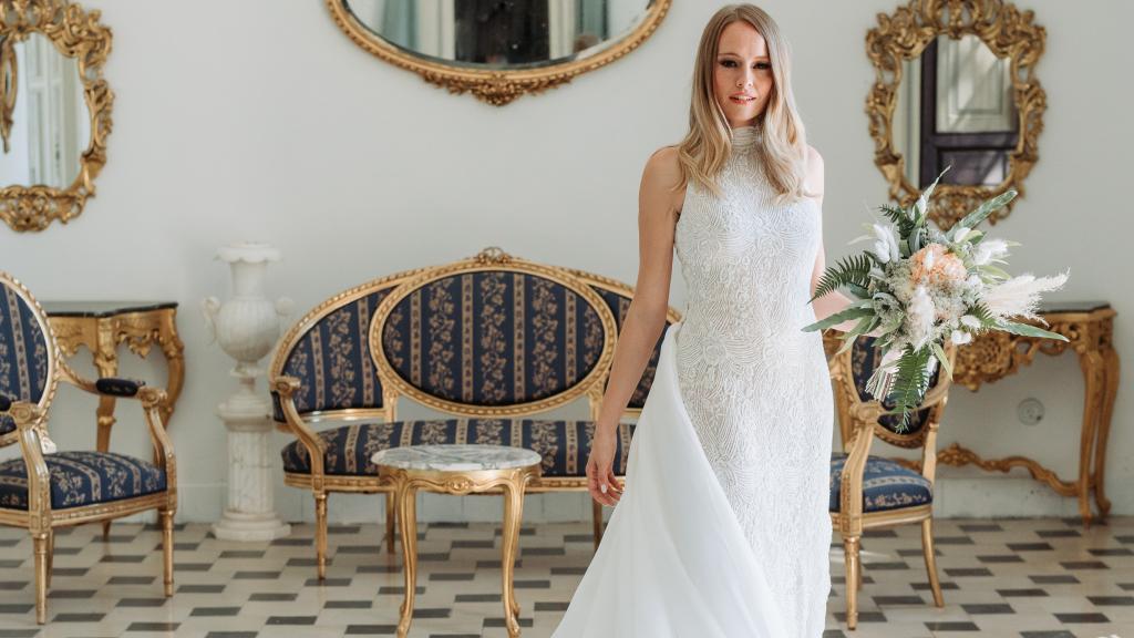 Esmeralda Moya se ha casado este fin de semana vestida de Rosa Clará.