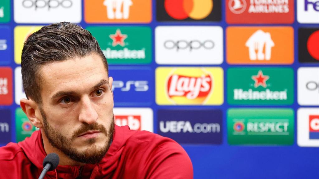 Koke Resurrección, en rueda de prensa de la UEFA Champions League