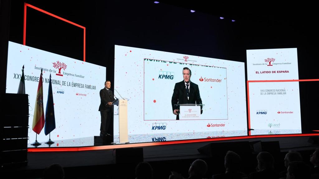 El presidente del Instituto de la Empresa Familiar, Andrés Sendagorta, durante el XXV Congreso Nacional de la Empresa Familiar.