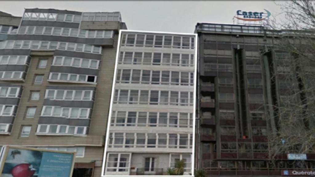 Simulación del futuro centro de mayores situado en la plaza de Ourense de A Coruña.