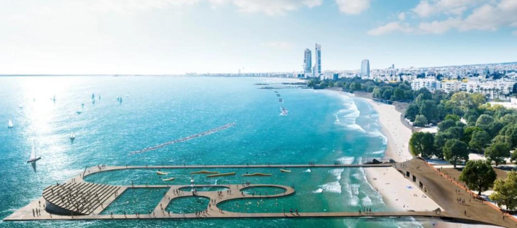 Prototipo aéreo de la ciudad de Limassol, en Chipre