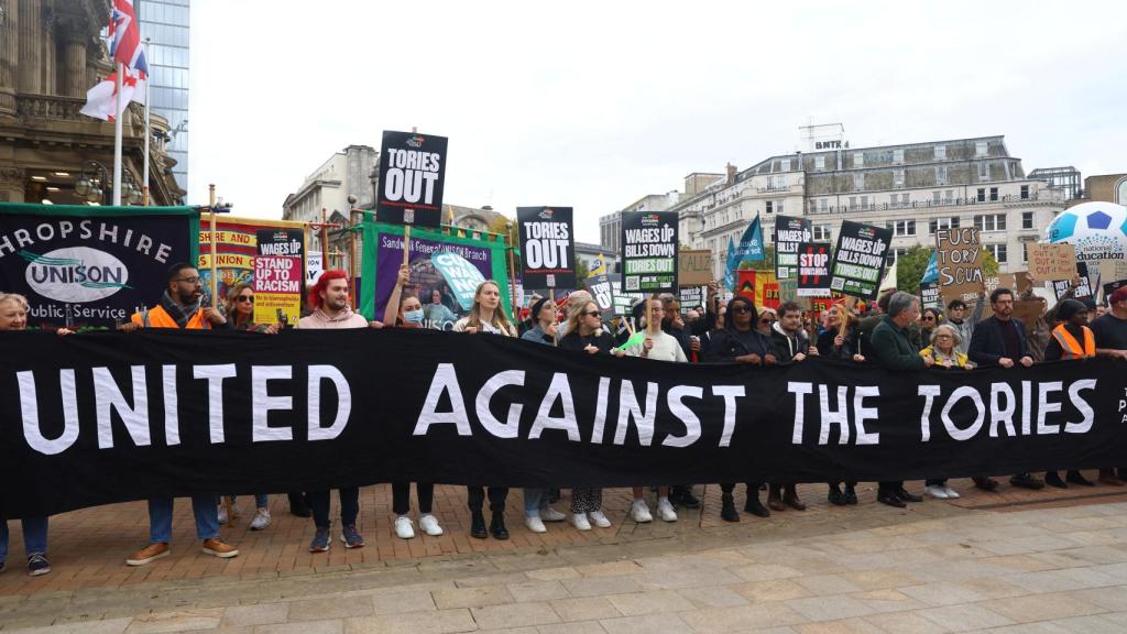 Conferencia anual del Partido Conservador de Gran Bretaña en Birmingham.