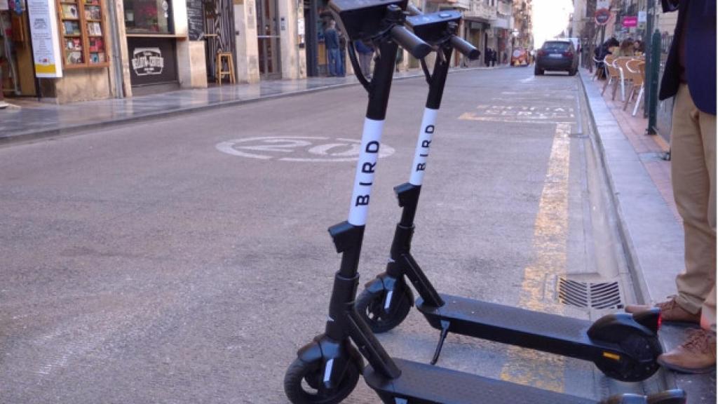 Estos eran los patinetes eléctricos de Alcoi.