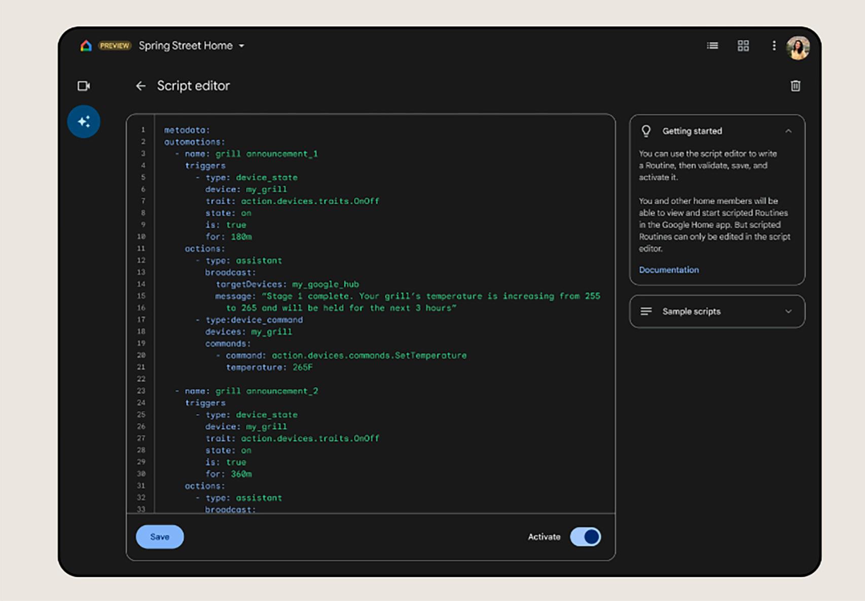 El editor de scripts llegará a principios de 2023