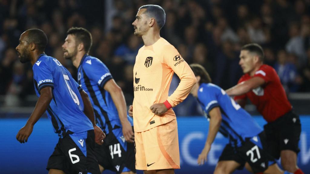 Antoine Griezmann, lamentándose de su penalti fallado