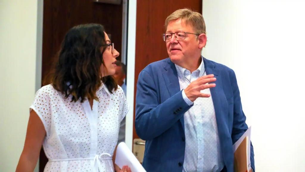 Aitana Mas (Compromís) y Ximo Puig (PSPV-PSOE). EE