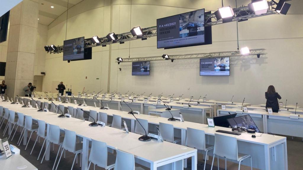 Sala de vistas para el juicio del accidente de tren de Alvia en la Cidade da Cultural