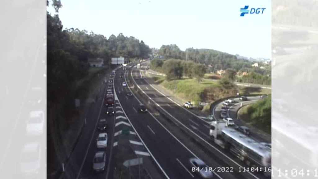 Retenciones en la AP-9 en dirección al Ifevi.