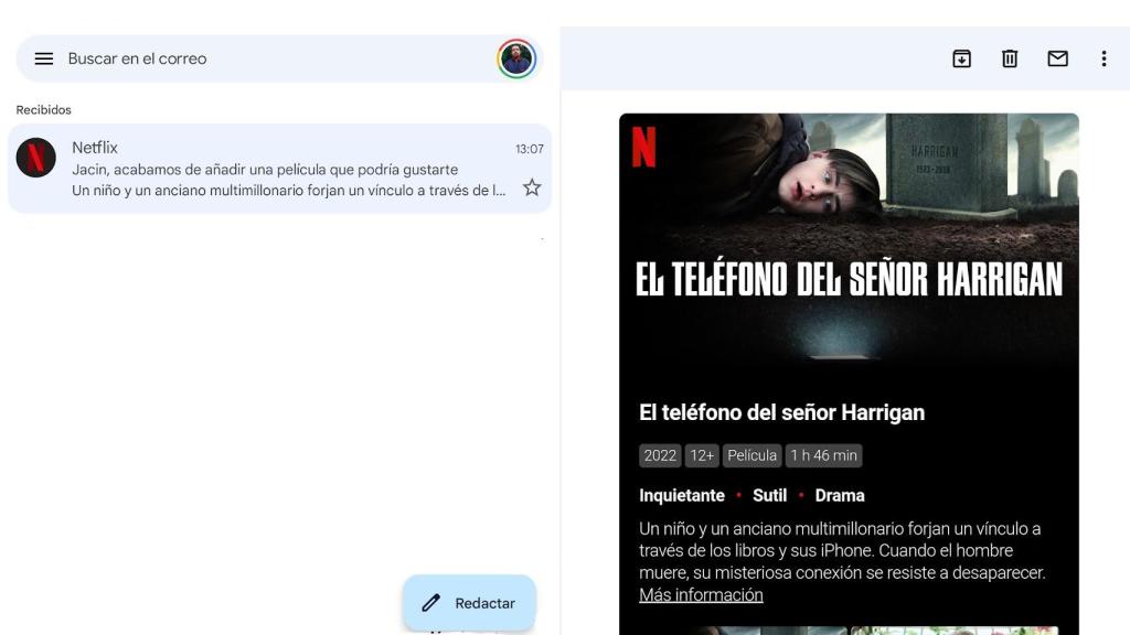 Gmail en tablet