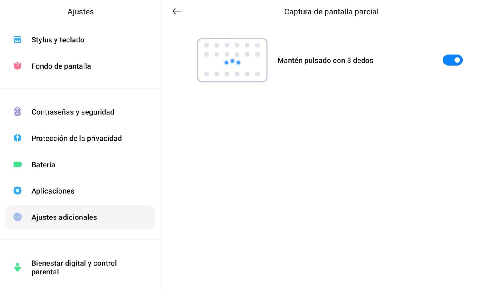 Captura de pantalla parcial