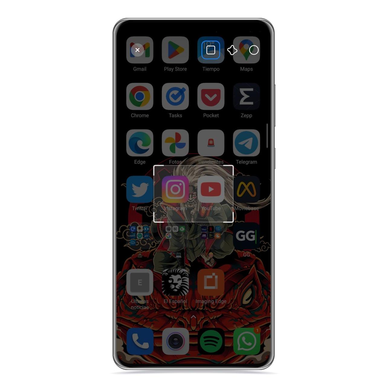 Captura de pantalla especial en Xiaomi