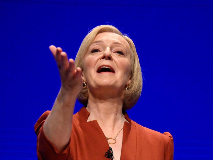 Liz Truss, en la conferencia anual del Partido Conservador de Gran Bretaña en Birmingham.