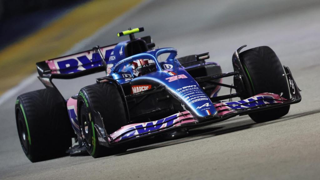 Ocon, durante el GP  de Singapur.