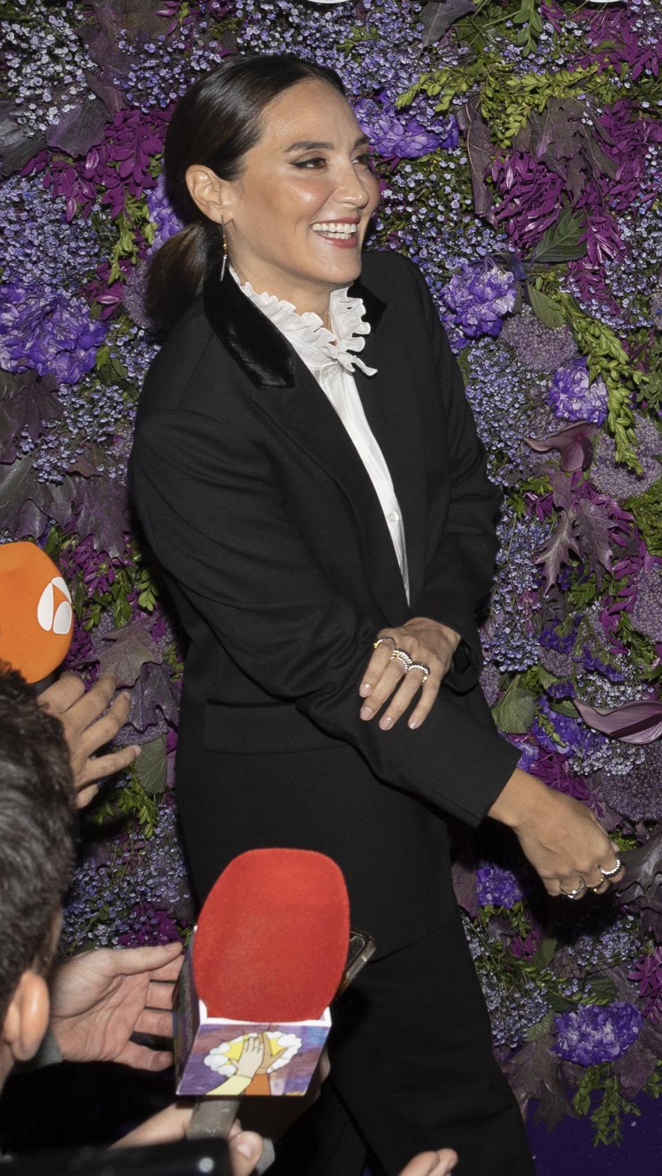 La 'socialité' Tamara Falcó en su reaparición ante la prensa tras su ruptura con Íñigo.