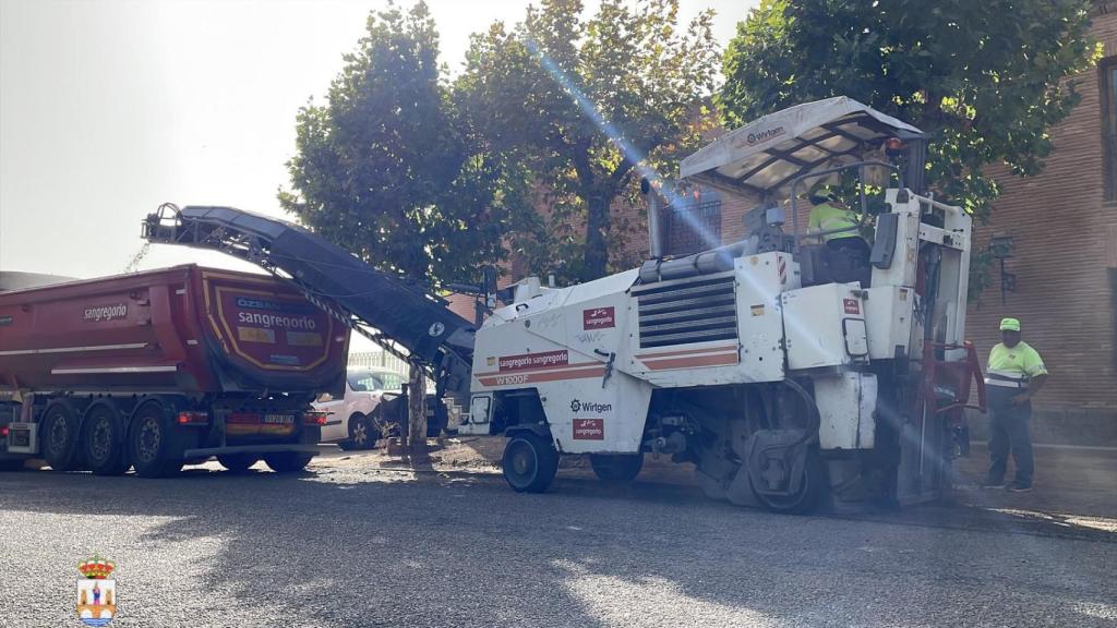 Obras de pavimentación de Benavente