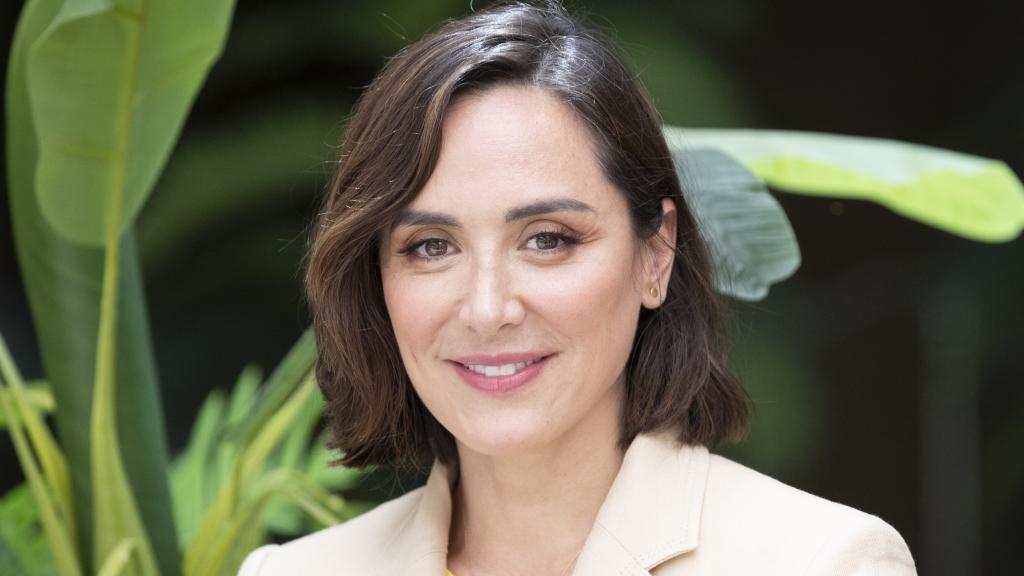 Tamara Falcó en un evento público de Kronos Homes, en Madrid, en junio de 2022.