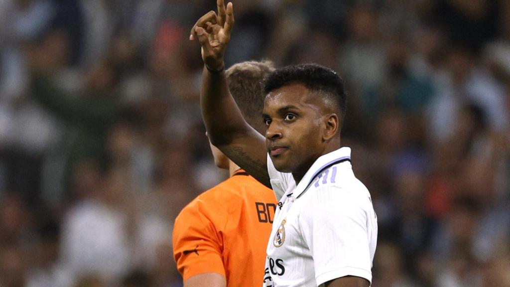 Rodrygo Goes, celebrando su gol al Shakhtar Donetsk