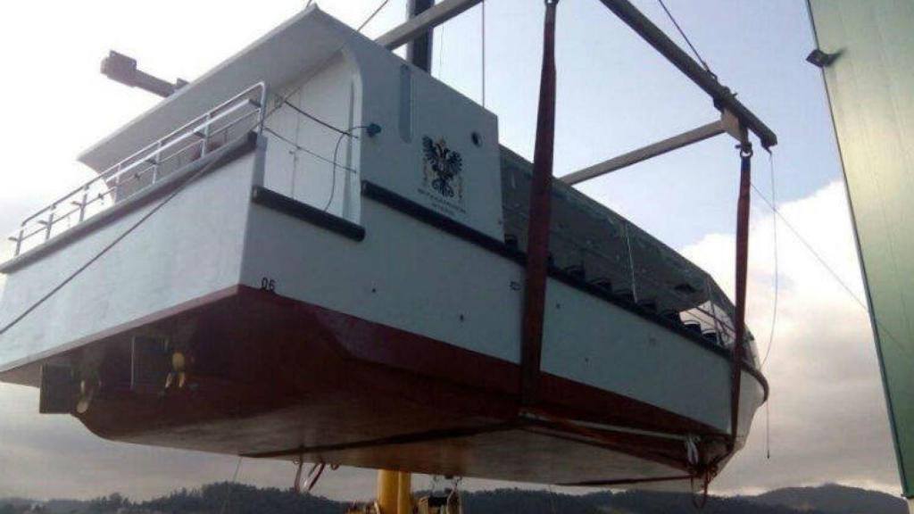 Barco de la Diputación de Toledo varado en Galicia desde 2015.