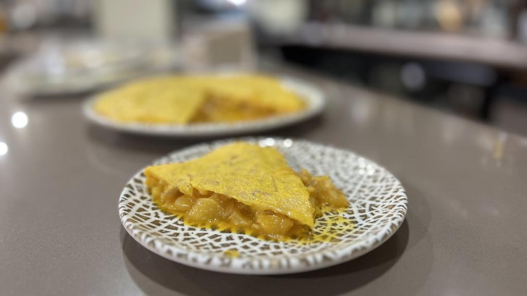 Un pincho de la mejor tortilla de patata de España