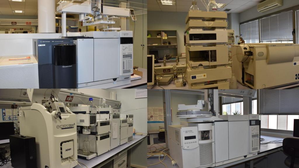 Cromatógrafos utilizados por los miembros del Tesea en el IU Cinquima de Valladolid