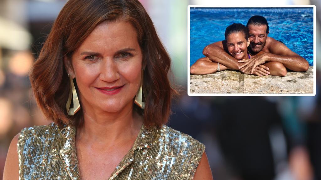 Samantha Vallejo-Nágera junto a su marido, Pedro Aznar -conocido en la intimidad como Peru- en un montaje de EL ESPAÑOL.