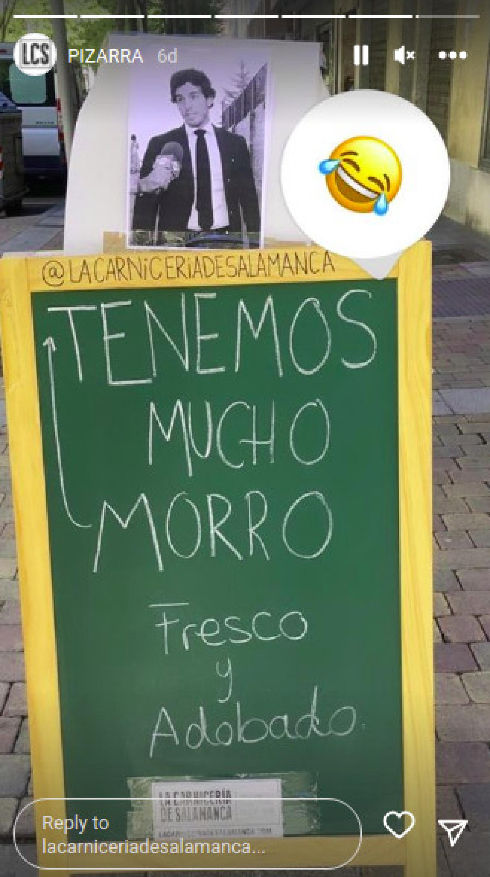 Captura de las stories de la canicería en Instagram.