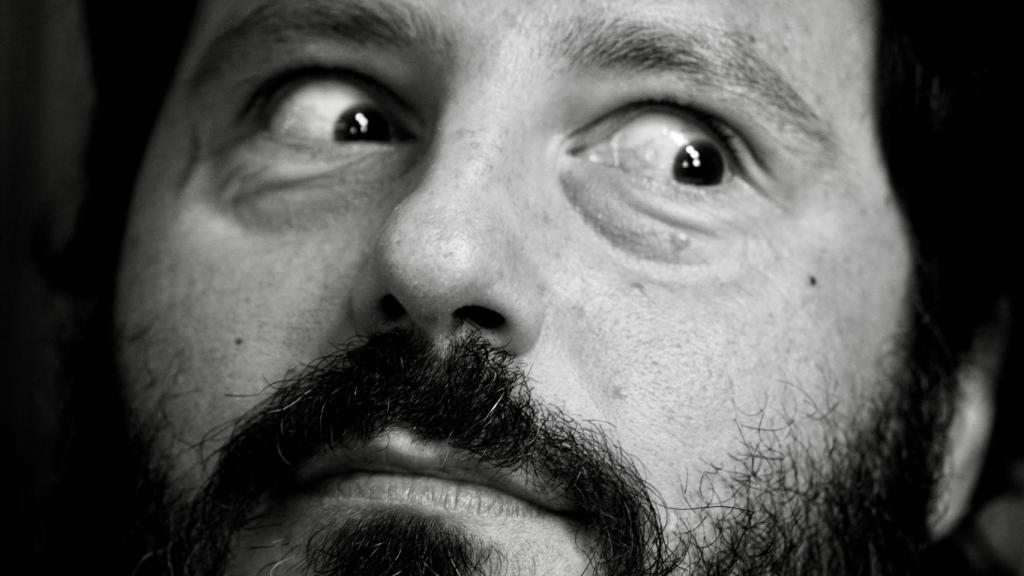 El Kanka, muy expresivo durante la conversación.