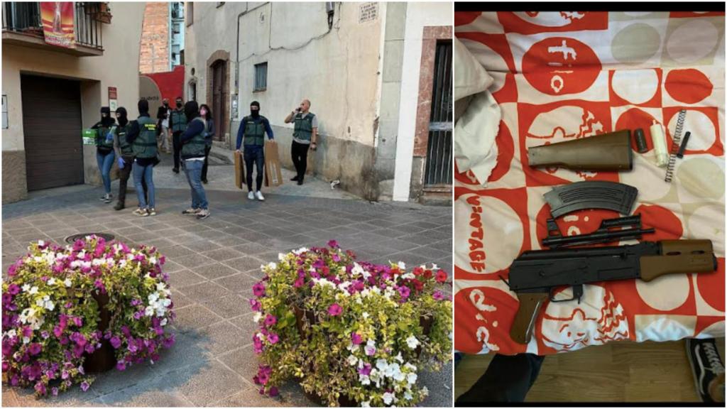 Imágenes del operativo y de las armas incautadas exsoldado radicalizado.
