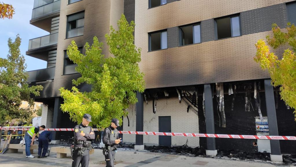 Local de Alcorcón donde se produjo el incendio.