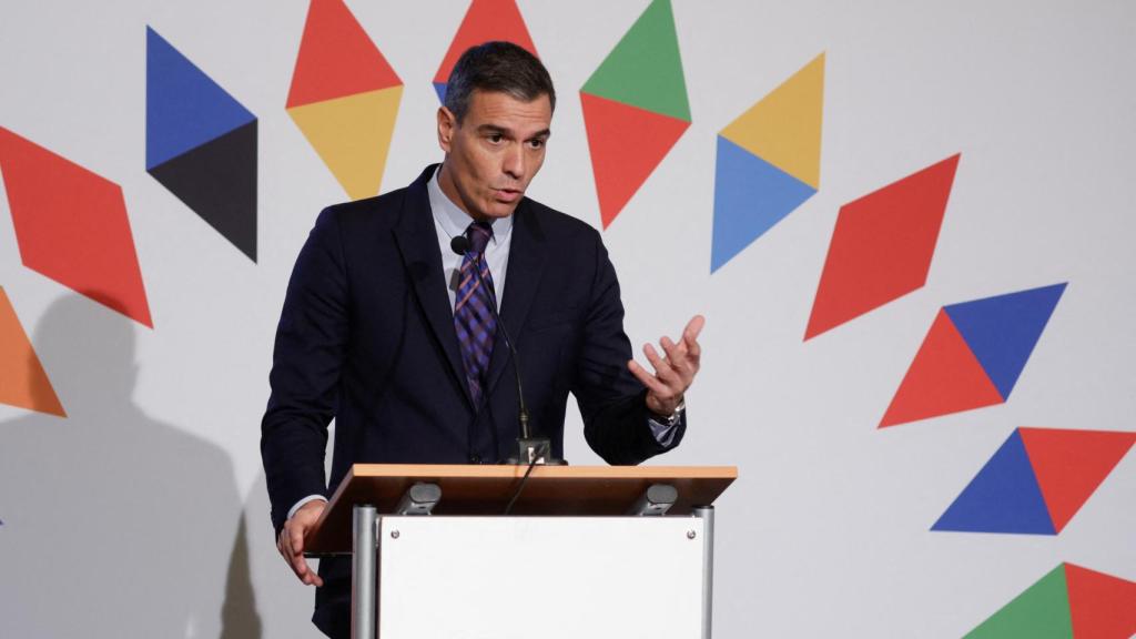 Pedro Sánchez, durante la rueda de prensa de este viernes