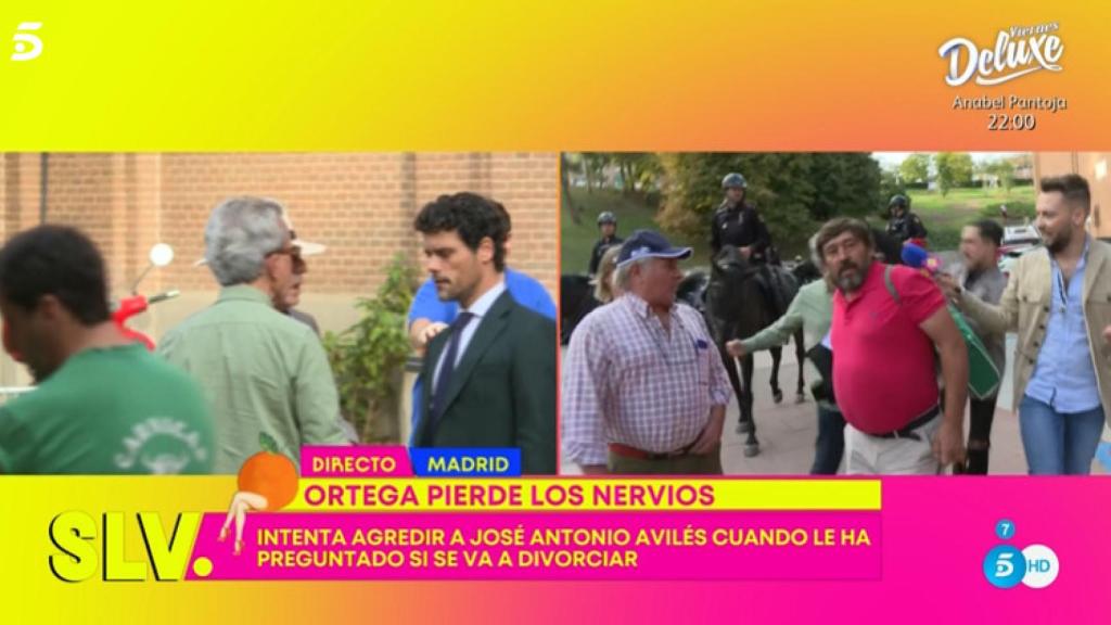 Ortega Cano amaga con agredir a un reportero en pleno directo.