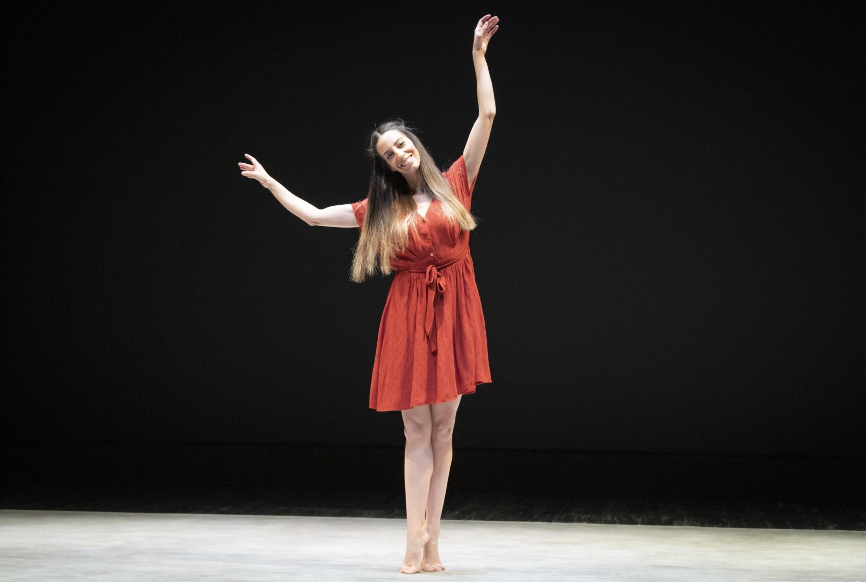 Almudena en la presentación de la obra 'Una Historia de Amor'.