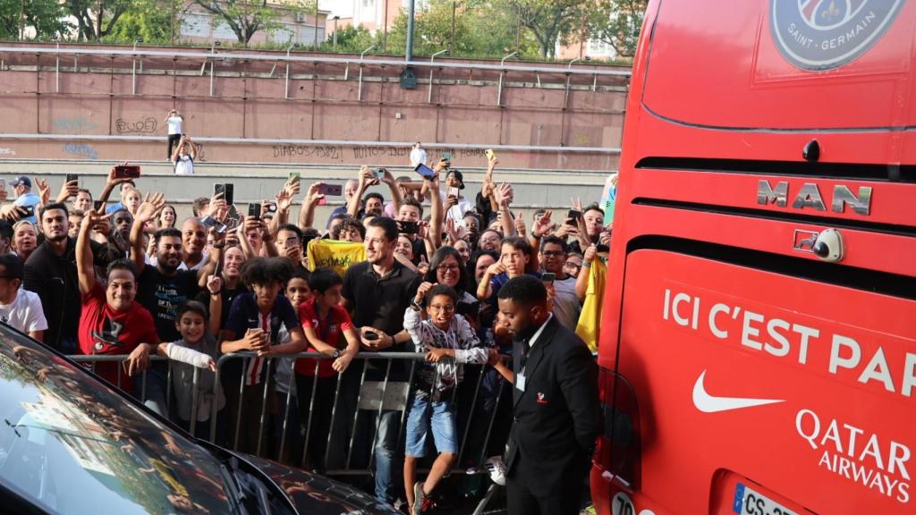 Aficionados del PSG en Lisboa