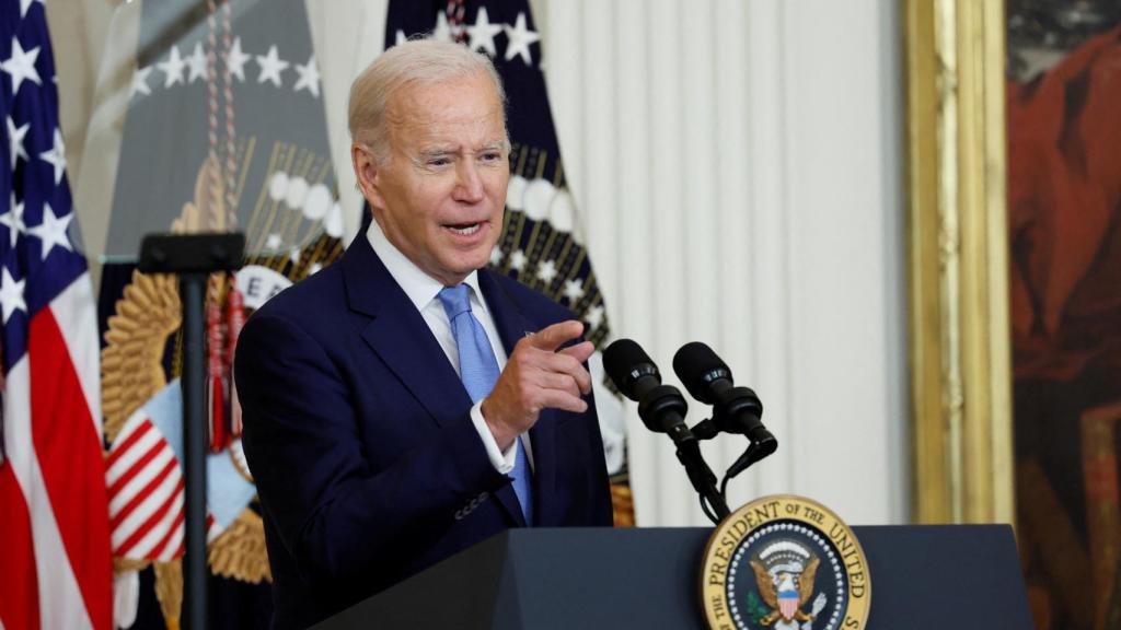 El presidente de Estados Unidos, Joe Biden, en una rueda de prensa en la Casa Blanca.