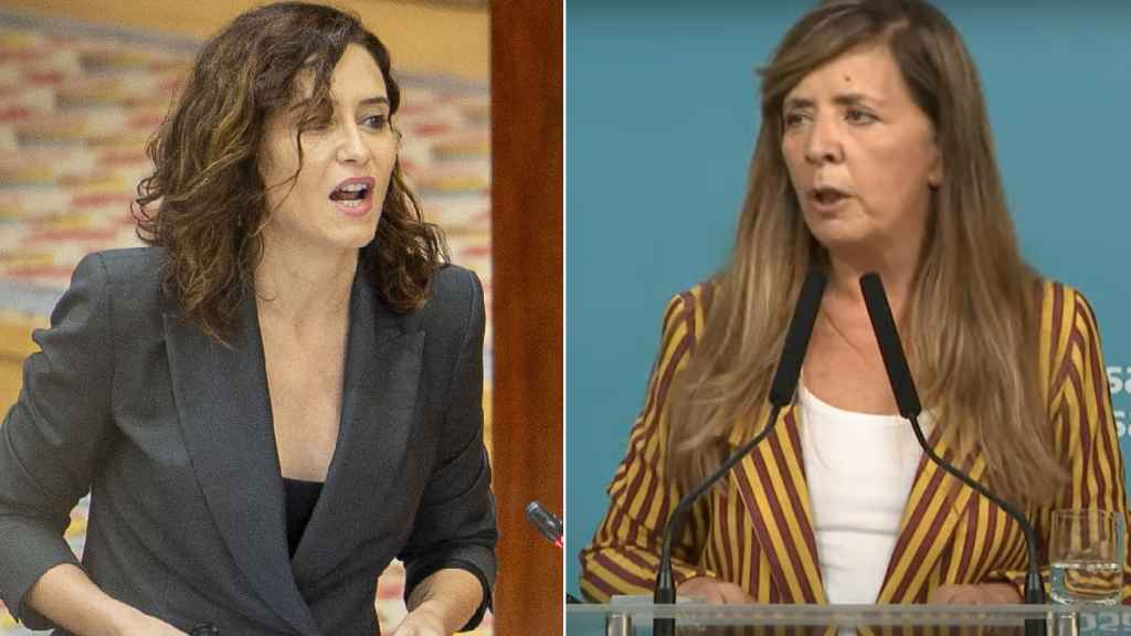 Isabel Díaz Ayuso, presidenta de la Comunidad de Madrid, y Gabriela Cerruti, portavoz de la Presidencia de Argentina.
