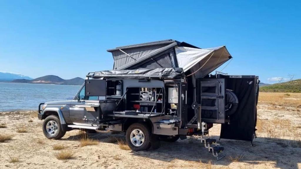 La camioneta se convierte en una caravana.