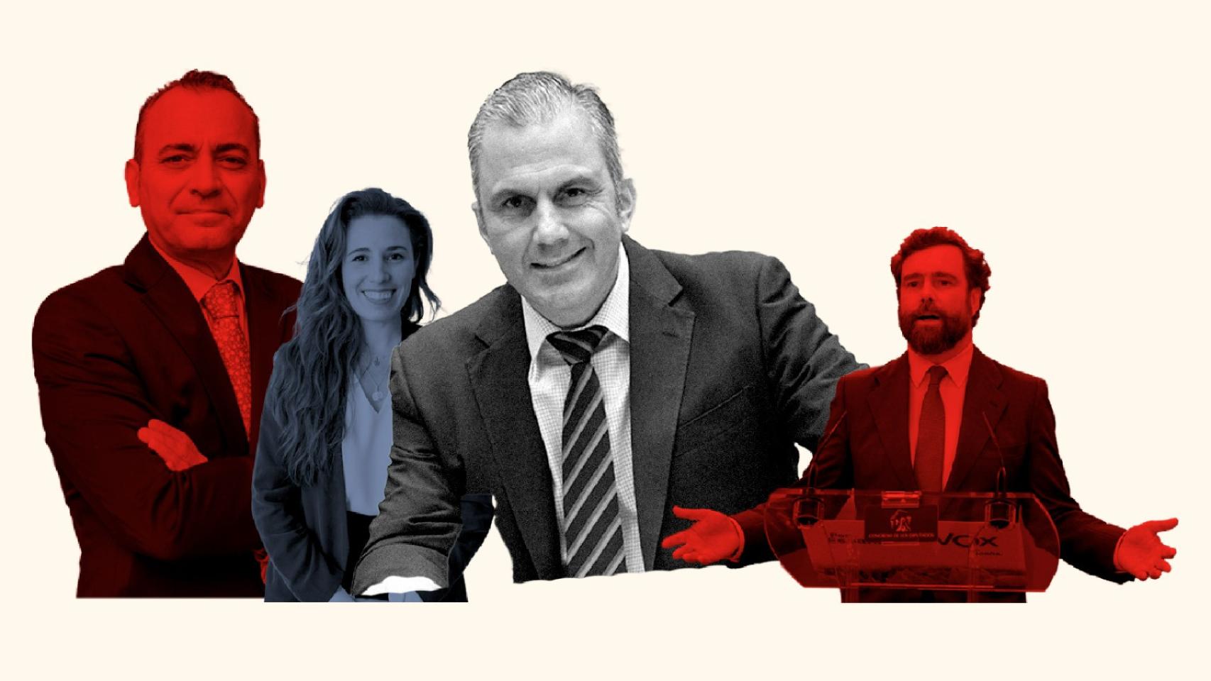 Tomás Fernández, Rocío de Meer, Ortega Smith y Espinosa de los Monteros.