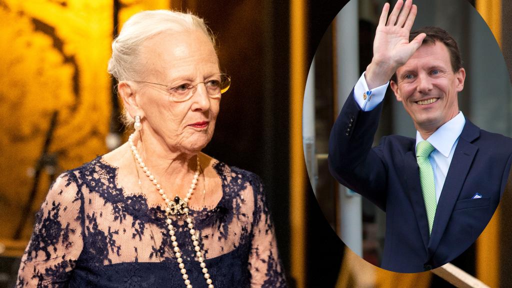 La reina Margarita II de Dinamarca junto a uno de sus hijos, Joaquín, en un montaje de EL ESPAÑOL.