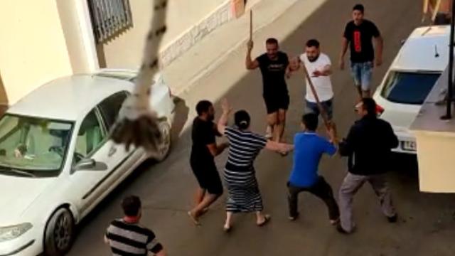 Momento de la pelea en Villanueva de la Serena.