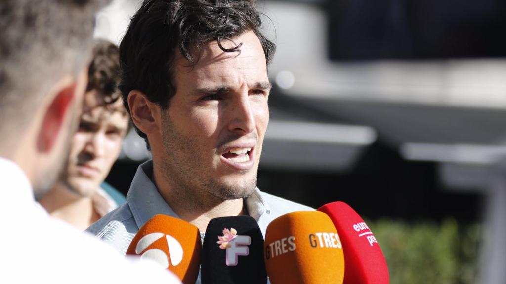 Íñigo Onieva durante su reaparición pública este domingo, 9 de octubre, en Madrid.