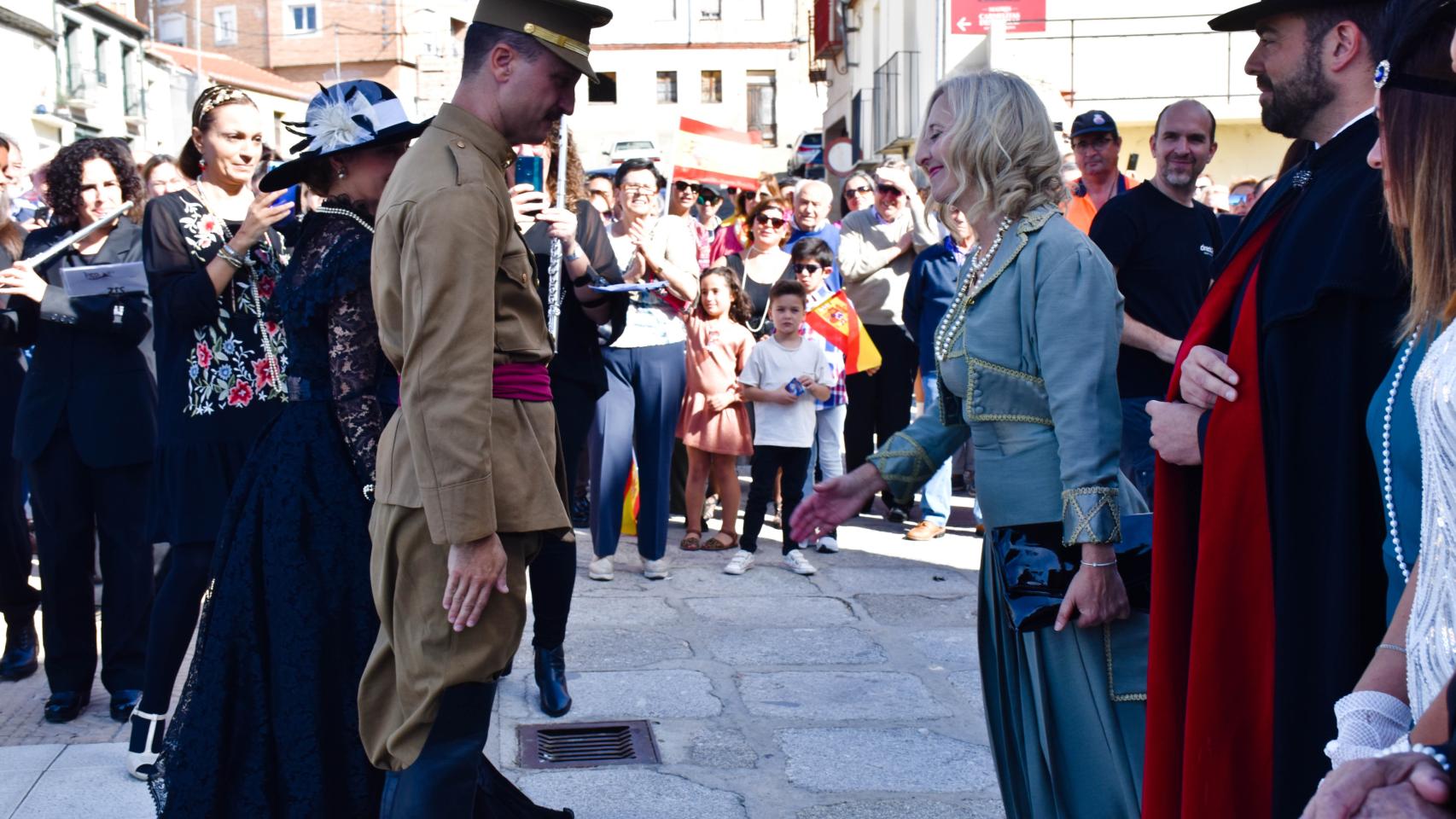 Recreación de la visita de Alfonso XIII a Alba de Tormes