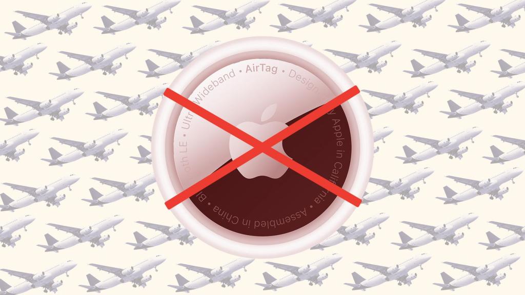 Fotomontaje con un AirTag.