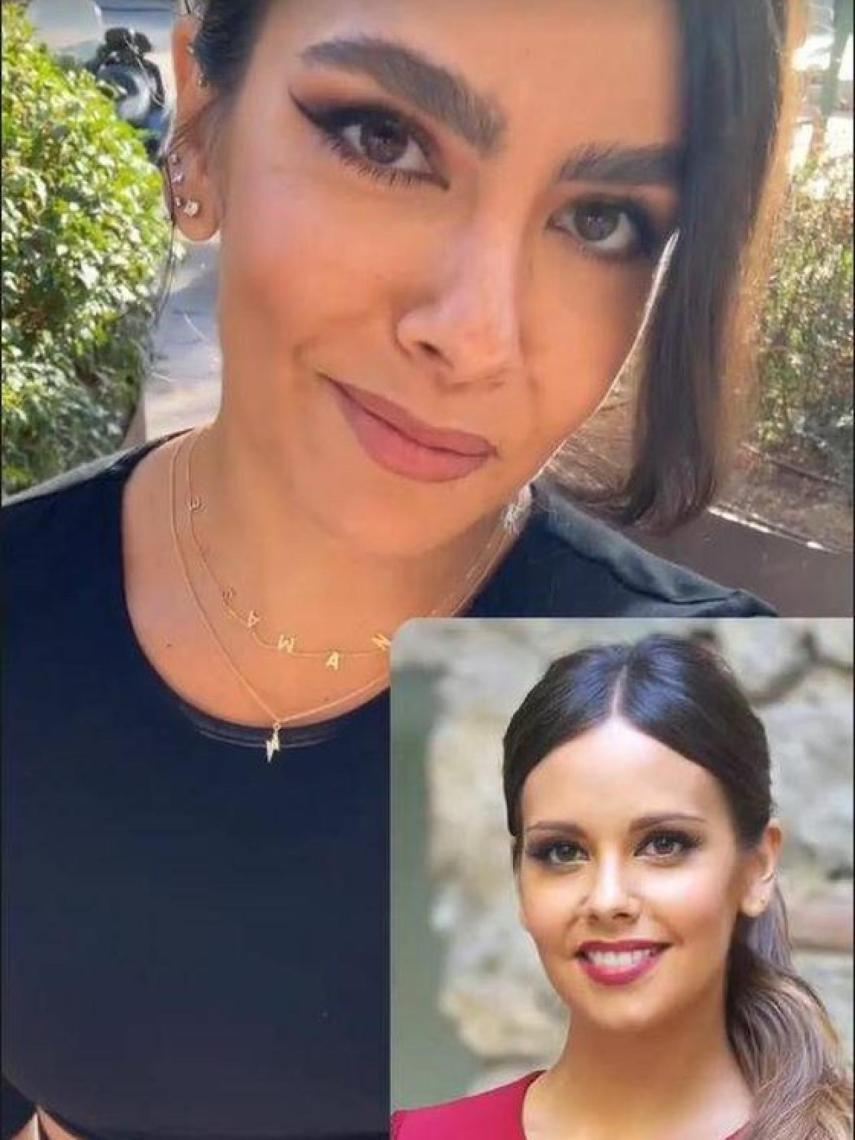 Cristina Pedroche mostrando el cambio en sus cejas.