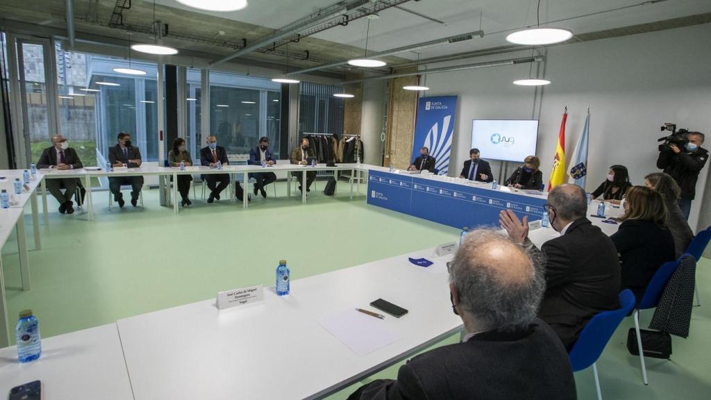 Reunión del Consello Galego de Universidades en el Edificio Fontán del Gaiás.